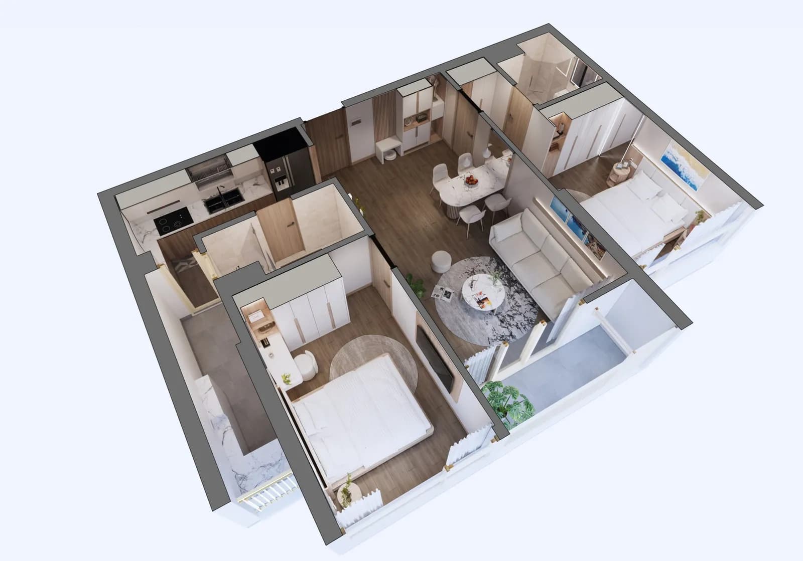 Mặt bằng căn hộ 2