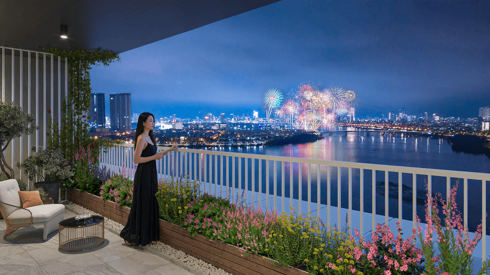 Tầm nhìn mở rộng của căn hộ tòa S-Light Tower. Ảnh: Sun Property