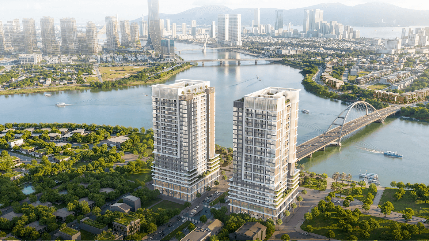Phối cảnh dự án S-Light Tower do Sun Group phát triển tại Nam Đà Nẵng. Ảnh: Sun Property