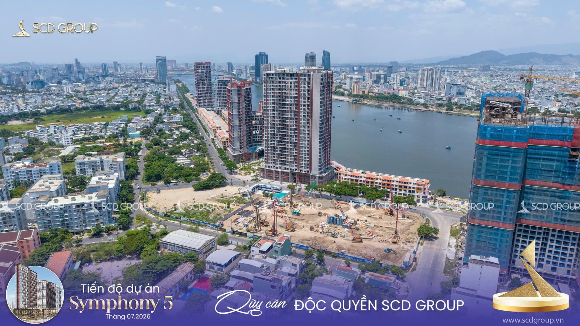 Symphony 5 tăng tốc thi công, từng bước hiện thực hóa biểu tượng căn hộ ven sông Hàn