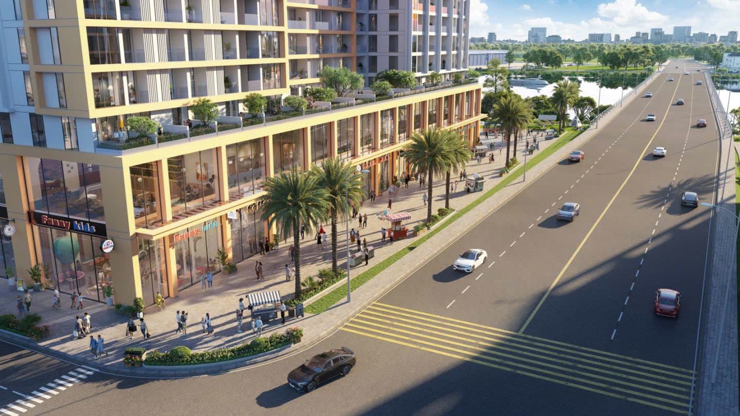 Shophouse khối đế kiến tạo dòng tiền bền vững nhờ đón đầu tệp khách hàng cao cấp nội khu và khu vực lân cận. Ảnh: Sun Property.