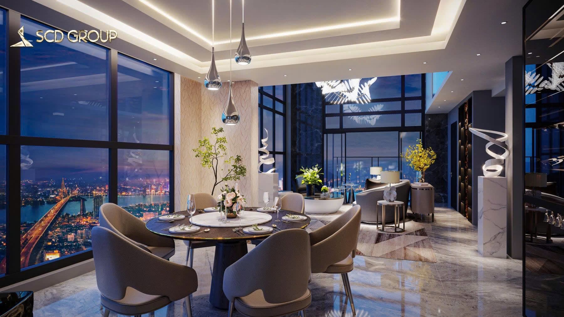 Không gian sống riêng tư, đậm chất nghỉ dưỡng của dòng sản phẩm penthouse. Ảnh: Sun Property.