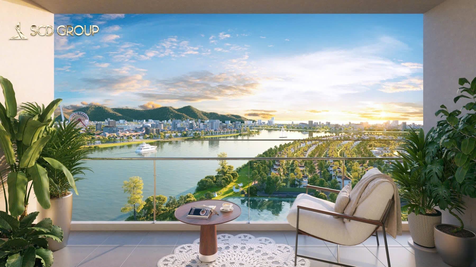 Không gian sống đẳng cấp tại căn hộ Penthouse Duplex. Ảnh: Sun Property.
