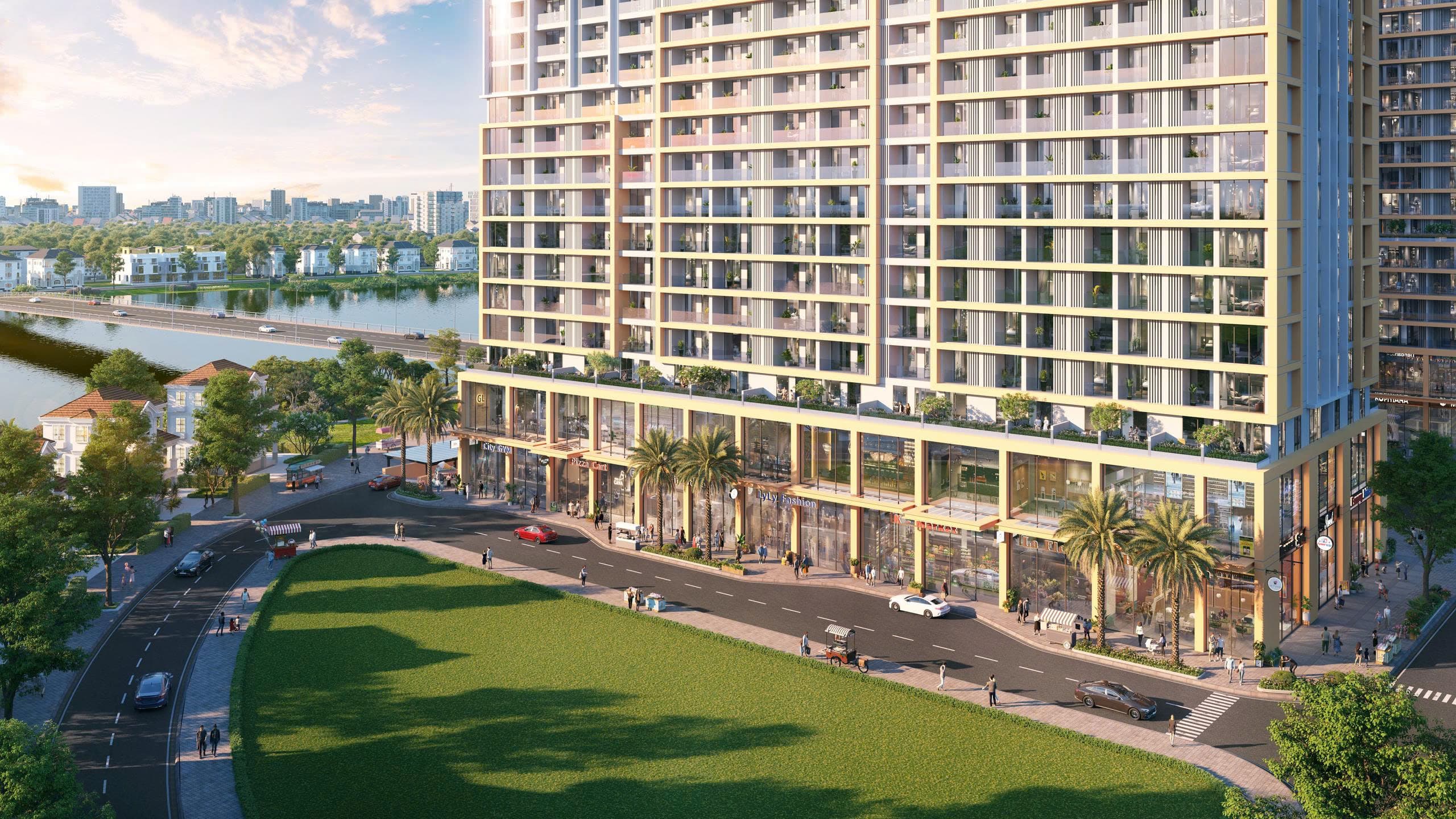Dòng sản phẩm khối đế shophouse tại Spana Tower cũng rất được săn đón. Ảnh: Sun Property.