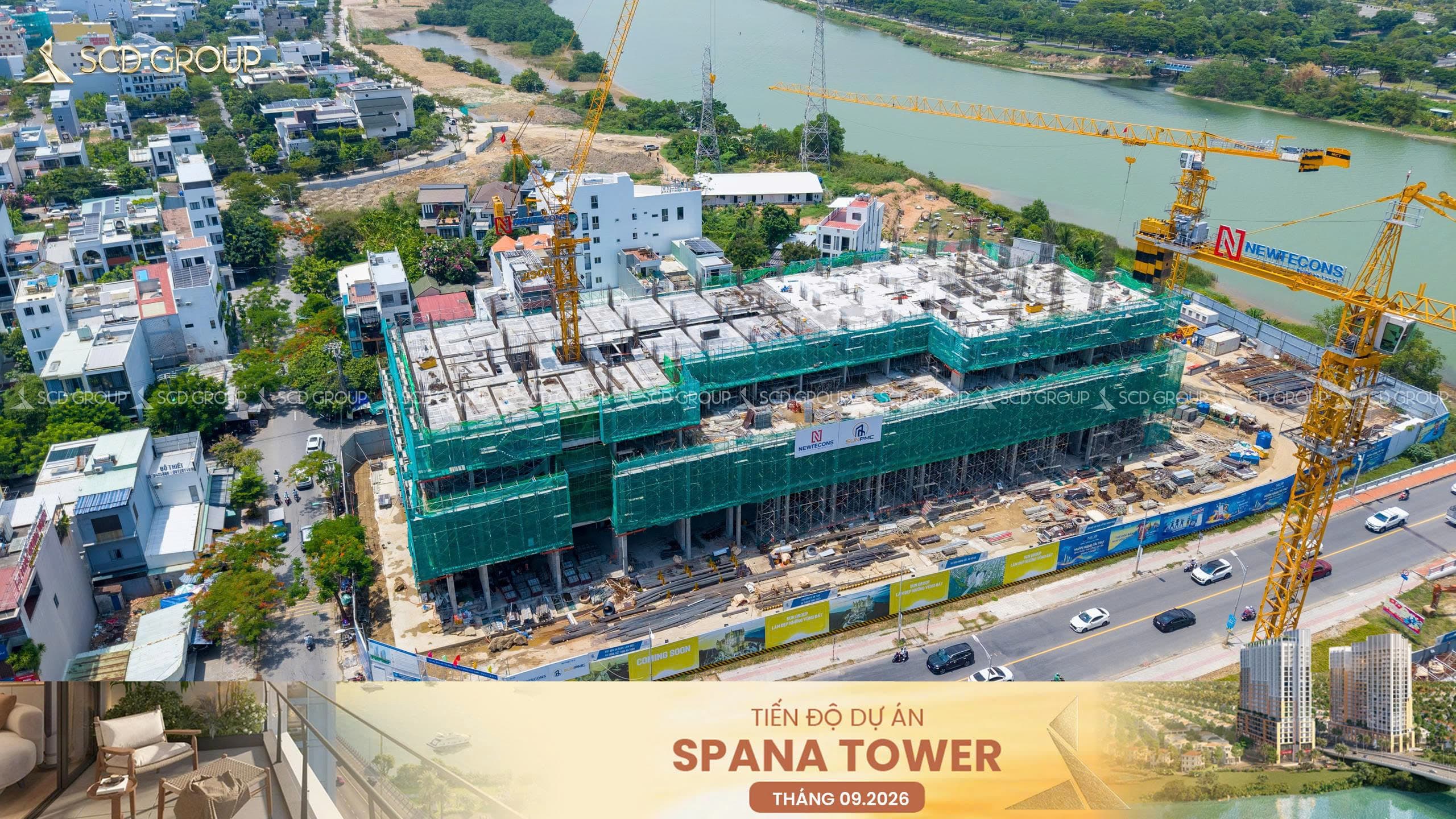 Cập nhật tiến độ Spana Tower tháng 9/2026.