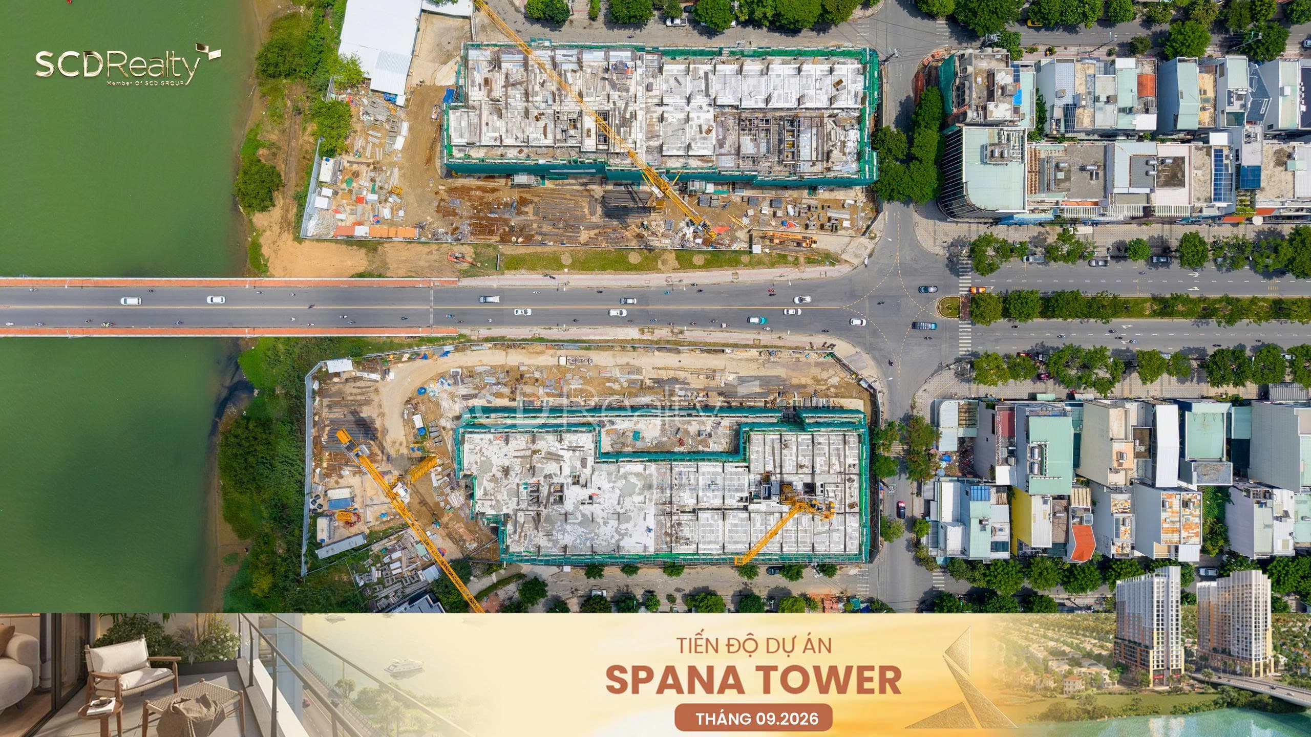 Cập nhật tiến độ Spana Tower tháng 9/2026.