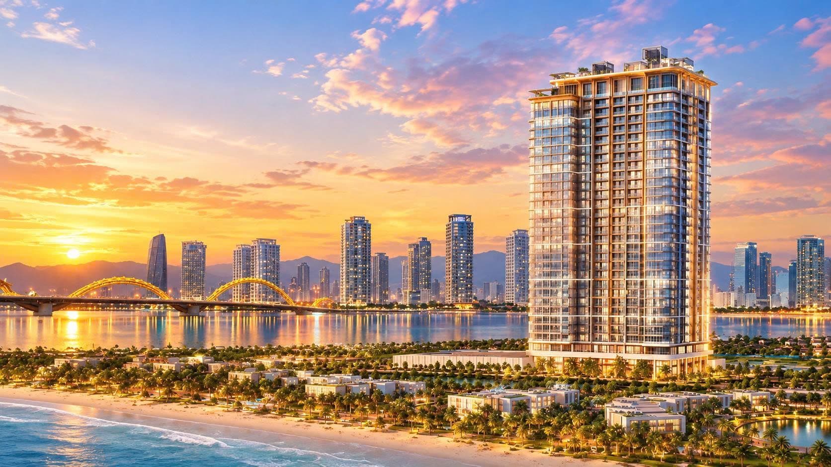 Phối cảnh dự án Sun Saphia Residence lấy cảm hững từ vũ điệu Apsara. Ảnh: Sun Property.