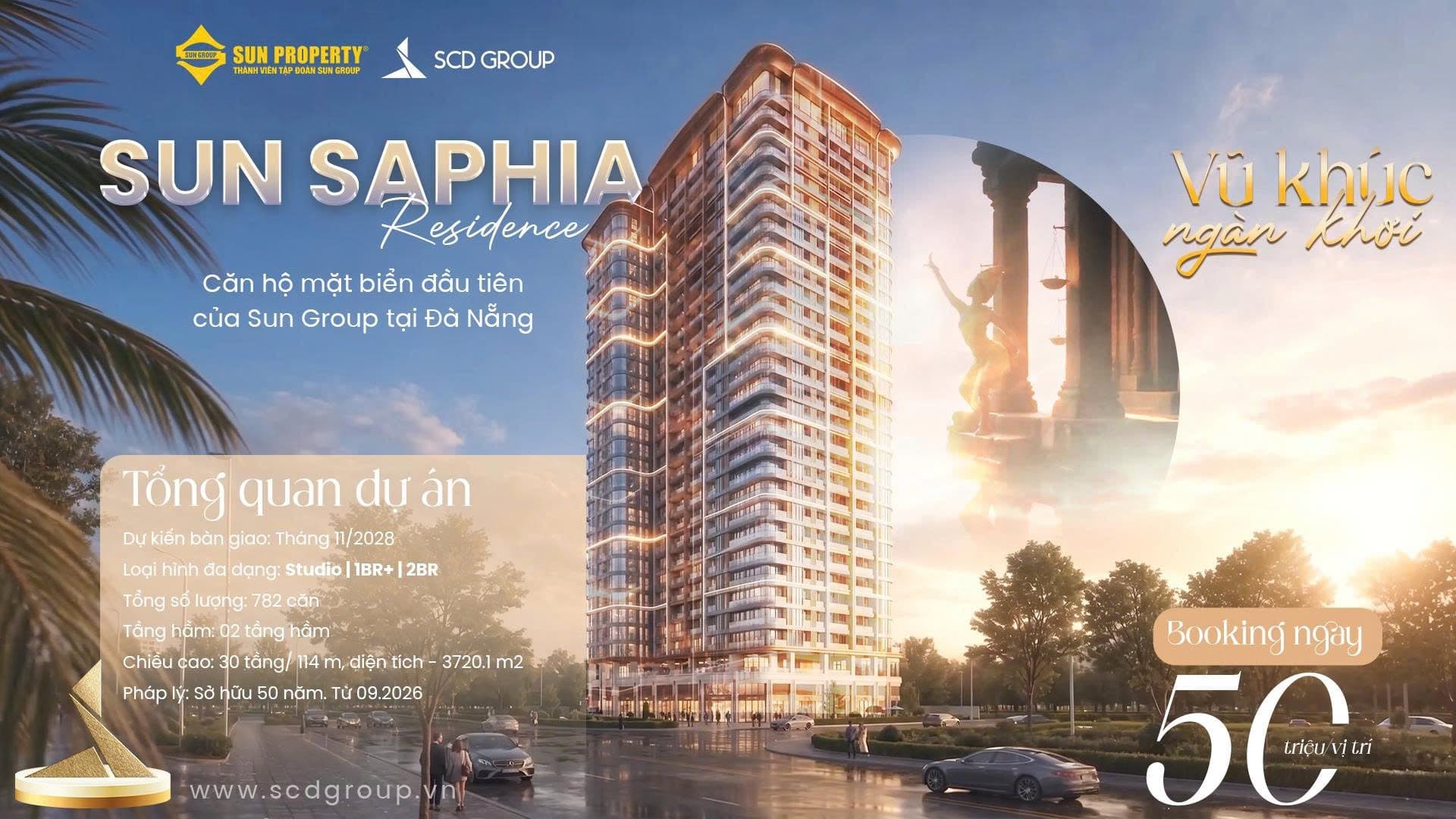 Sun Saphia Residence chính thức nhận booking: Vũ khúc ngàn khơi, tâm điểm đầu tư mới tại Đà Nẵng