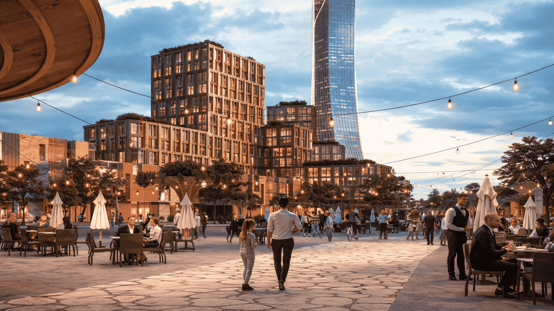 Khu phố ẩm thực tại Da Nang Downtown. Ảnh: Sun Property.
