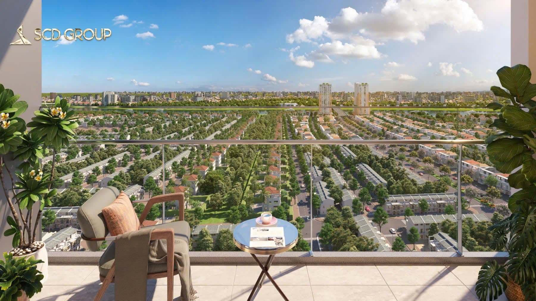Không gian sống đẳng cấp tại căn hộ Penthouse. Ảnh: Sun Property.